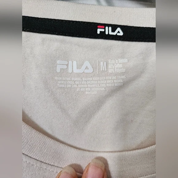 Fila Off-white Heritage Tapered Long Sleeve Tshirt - Picture 5 of 7